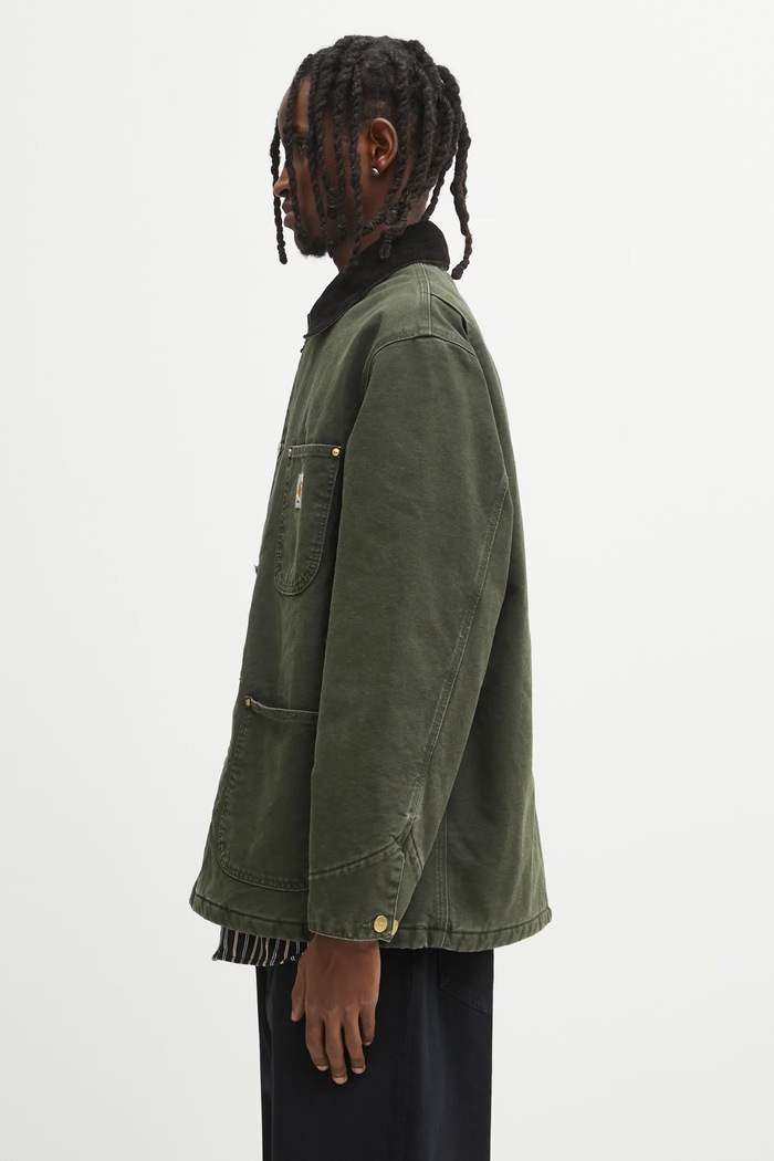 Carhartt WIP kurtka bawełniana OG Chore Coat I035613.3CM4O zielony AW25
