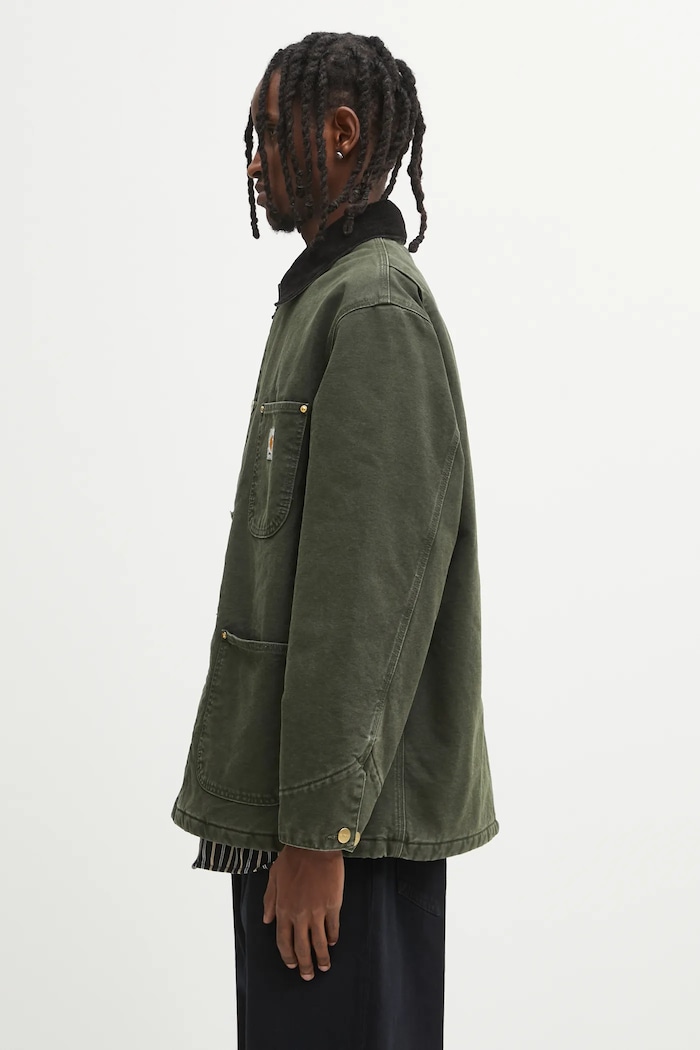 Carhartt WIP kurtka bawełniana OG Chore Coat I035613.3CM4O zielony AW25