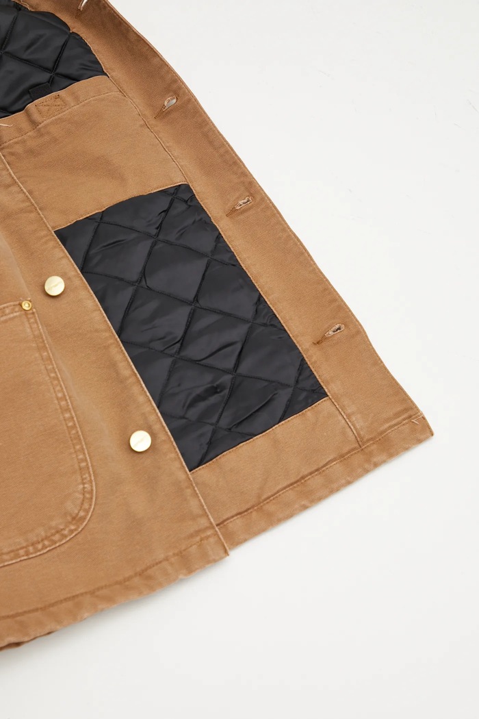 Bavlnená bunda Carhartt WIP OG Chore Coat I035613.00S4O hnedá