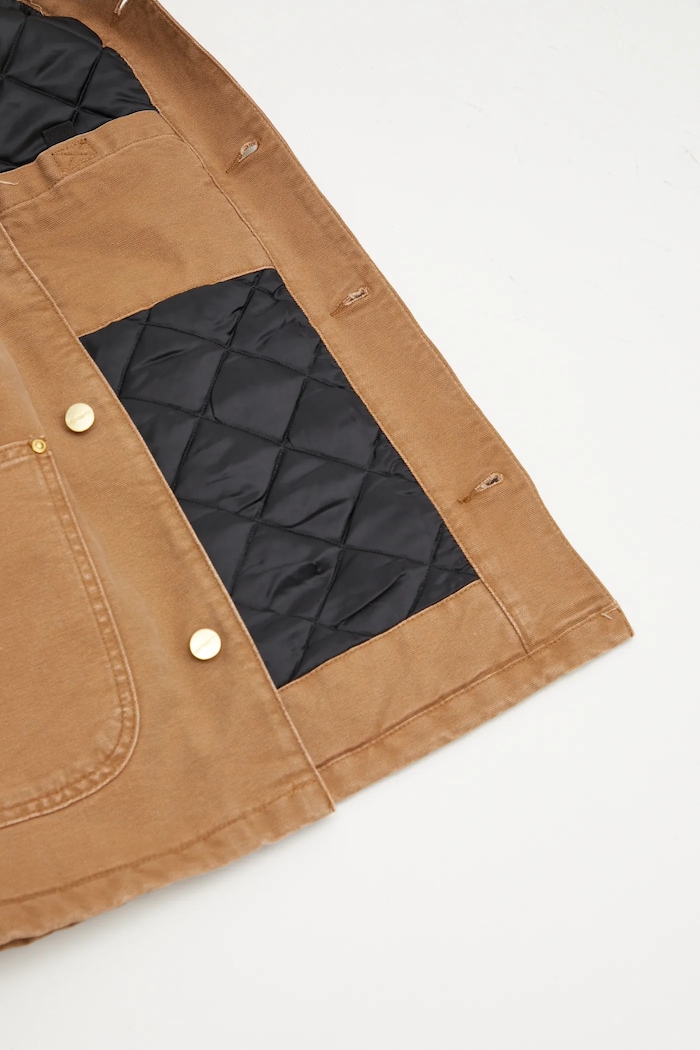 Bavlnená bunda Carhartt WIP OG Chore Coat I035613.00S4O hnedá