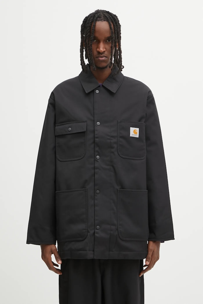 Carhartt WIP kurtka Leroy Chore Coat bez kaptura czarny I035343.89XX
