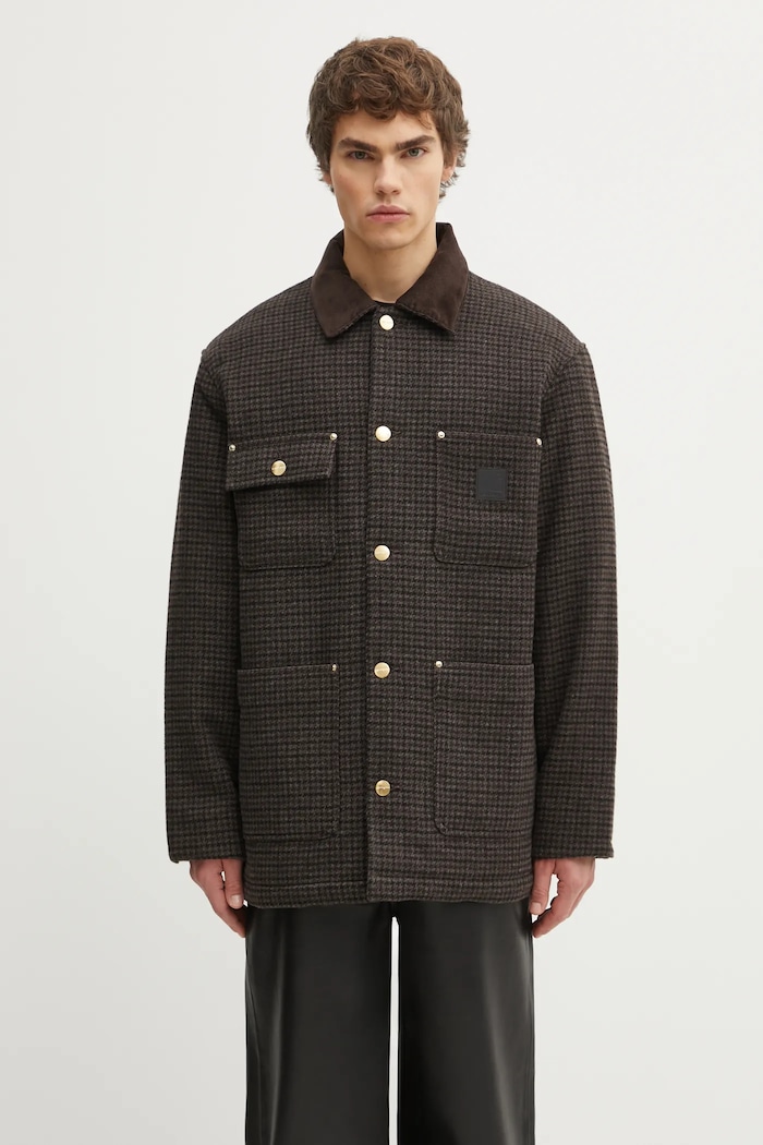 Куртка з додаванням вовни Carhartt WIP Lowis Chore Coat перехідна коричневий I035344.35MXX