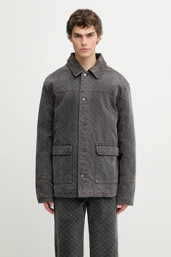 Бавовняна куртка Daily Paper Monogram Workwear без капюшона сірий 2523035