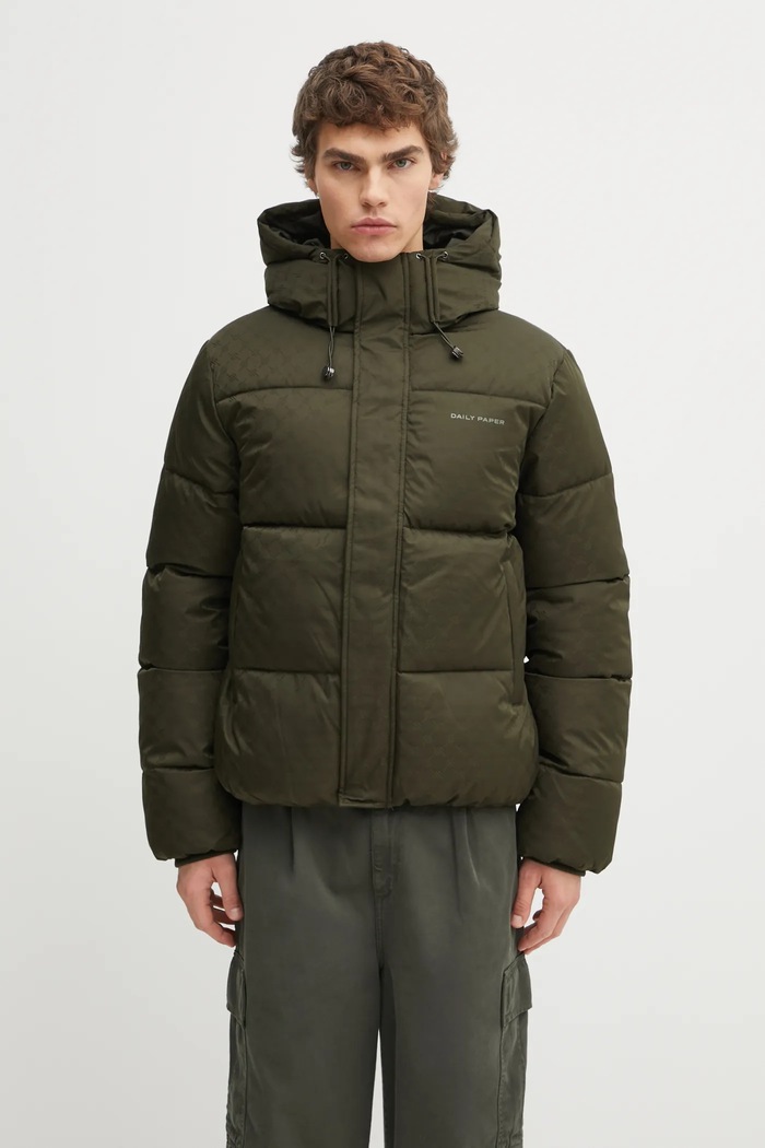 Daily Paper rövid kabát Monogram Puffer szigetelt zöld 2524008
