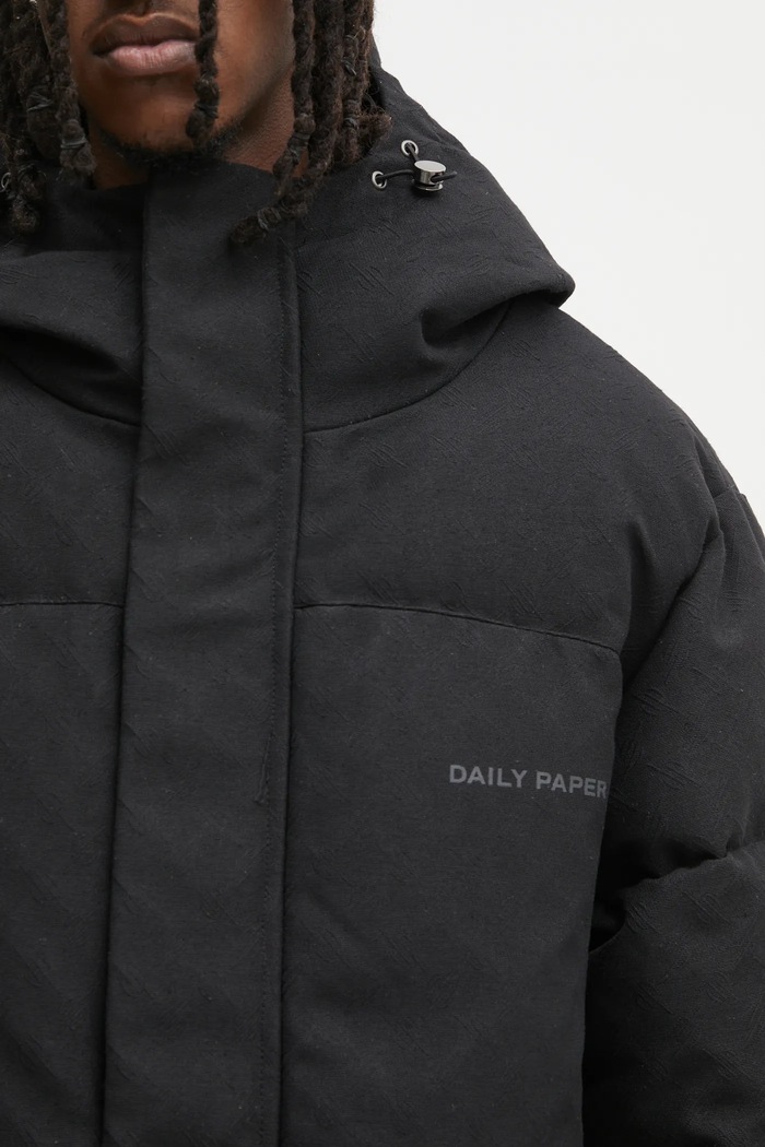 Daily Paper rövid kabát Oba Monogram Puffer fekete 2521155