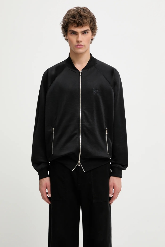 Mikina Needles Dolman Sleeve Track Jacket hladký černá RW327
