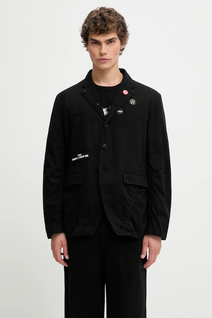 Undercover kurtka bawełniana Jacket bez kaptura czarny UP2E4102.1
