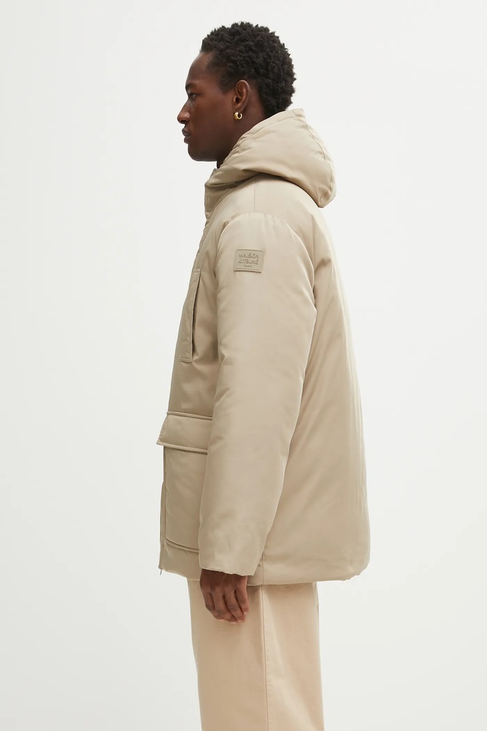 Куртка Maison Kitsuné Quilted Parka PM02212WW9070 бежевий AW25