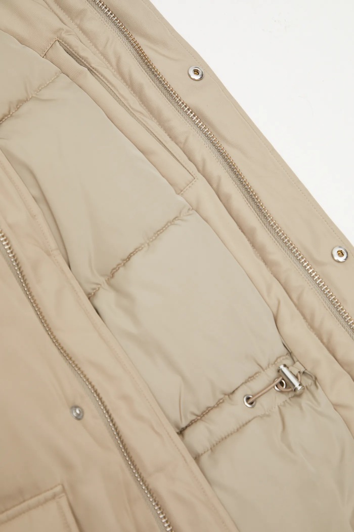 Куртка Maison Kitsuné Quilted Parka PM02212WW9070 бежевий