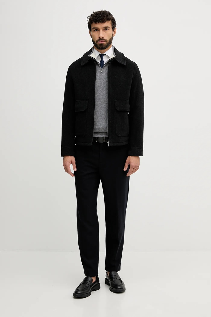 Trussardi giacca con lana R003M000018N nero AW25