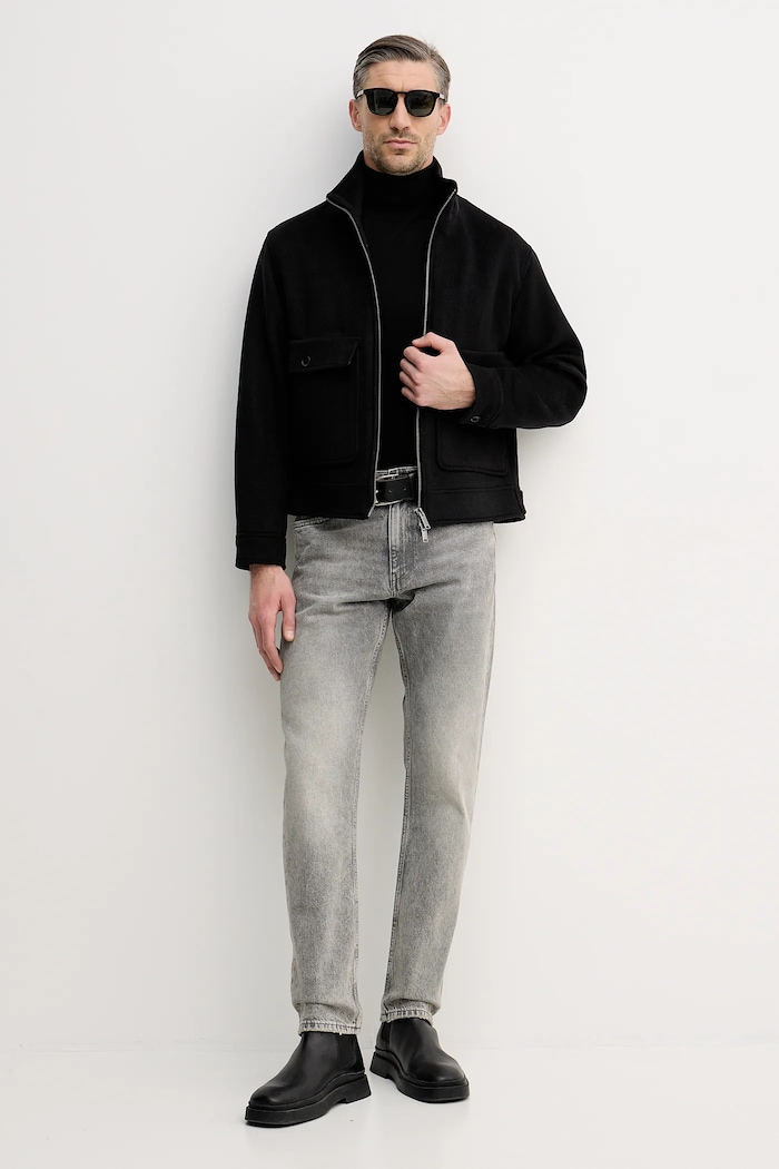 Куртка з додаванням вовни Sisley 2VLPSN049 чорний AW25
