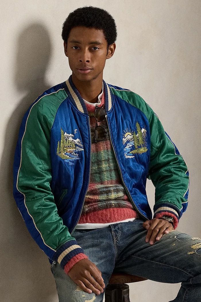 Polo Ralph Lauren kurtka bomber TAKIHYO SATIN.SVNR przejściowe niebieski 710977856001