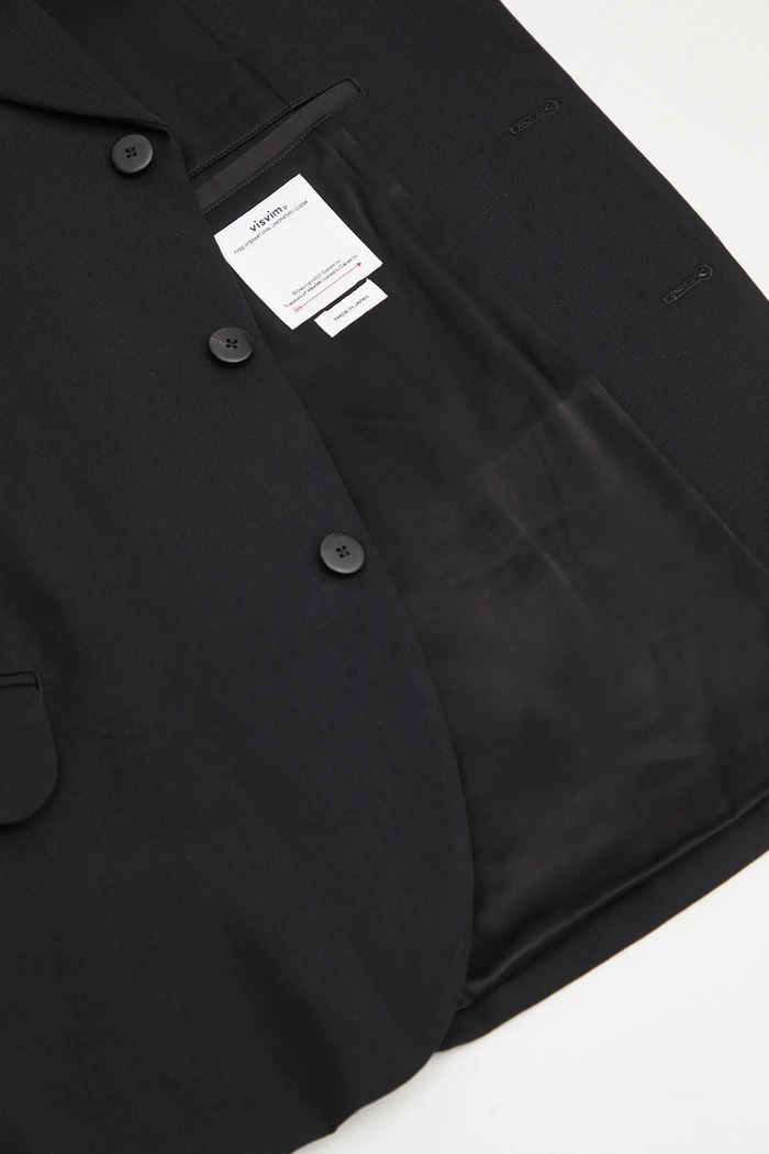 Visvim gyapjúkeverék felső VERDEAN JKT 125205013007 fekete