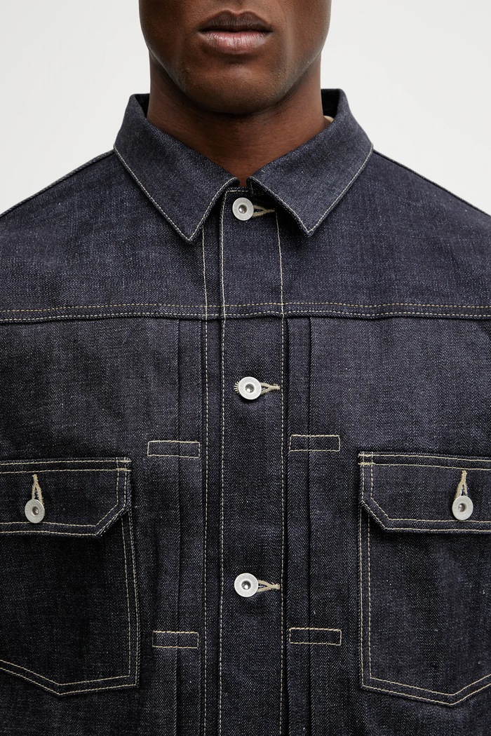 NEIGHBORHOOD kurtka jeansowa RIGID DENIM TYPE-2 granatowy 252XBNH.JKM01