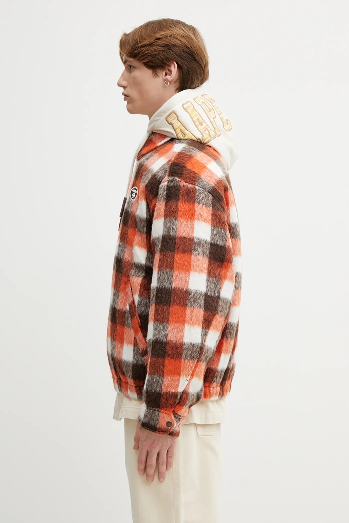 AAPE kurtka AAPJKM7743XXP pomarańczowy AW25