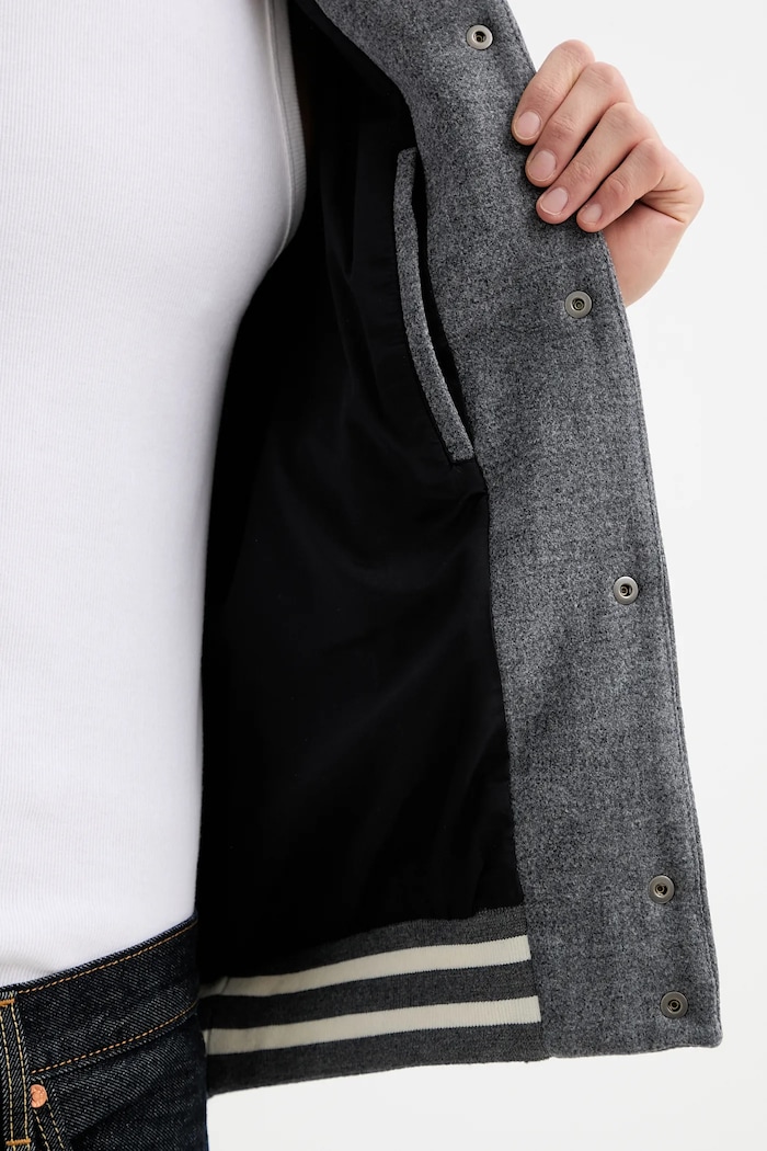 A.P.C. jachetă din amestec de lână blouson micky WVBEB.M02974