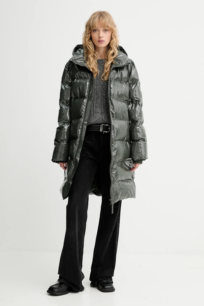 Одежда Куртка Rains 15130 Alta Longer Puffer Jacket 15130 зелёный