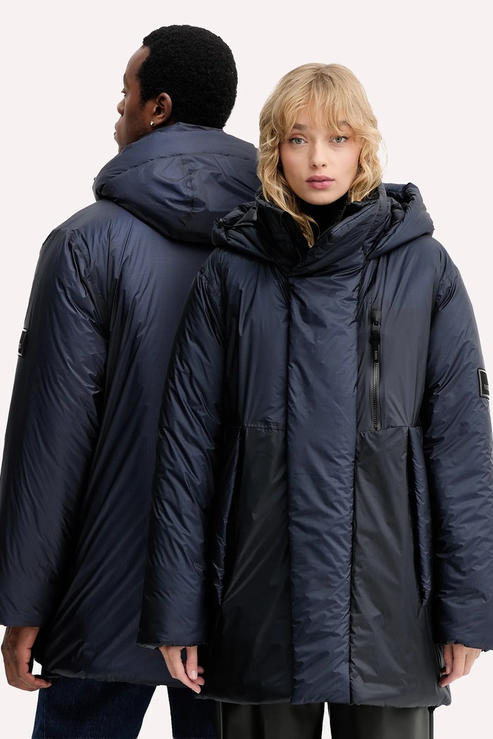 Bunda Rains 17240 Torna Insulated Long Jacket zateplené tmavomodrá 17240