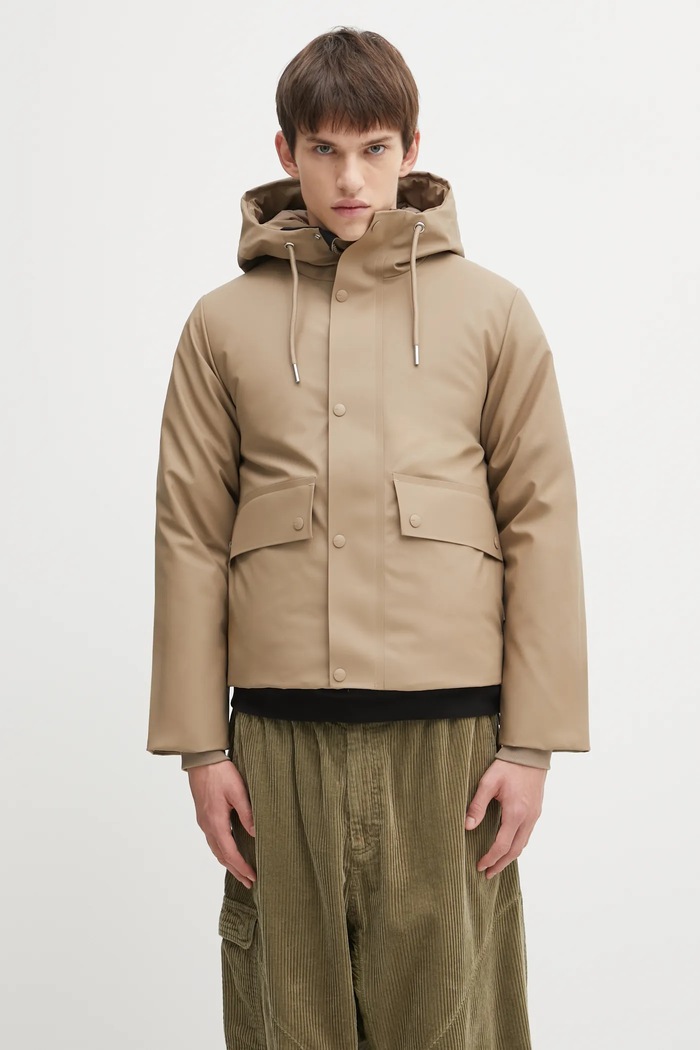 Bunda Rains Nome Short W Parka W3T3 zateplené béžová 21490.133