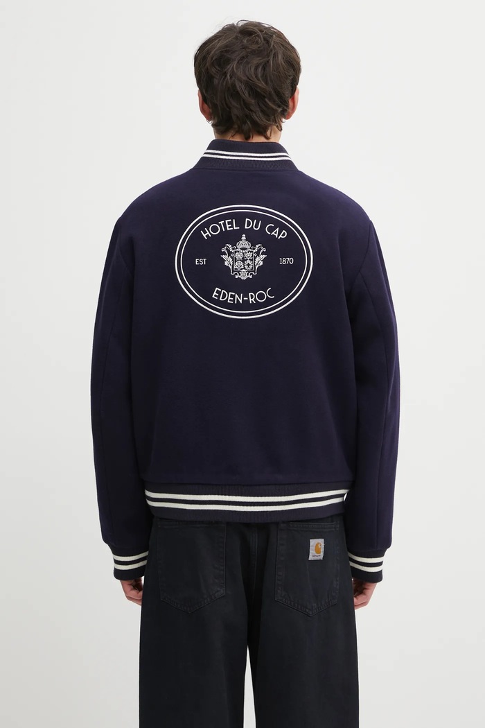 Одяг Вовняна куртка-бомбер Sporty & Rich Eden Crest Varsity OW03160666BL106 темно-синій