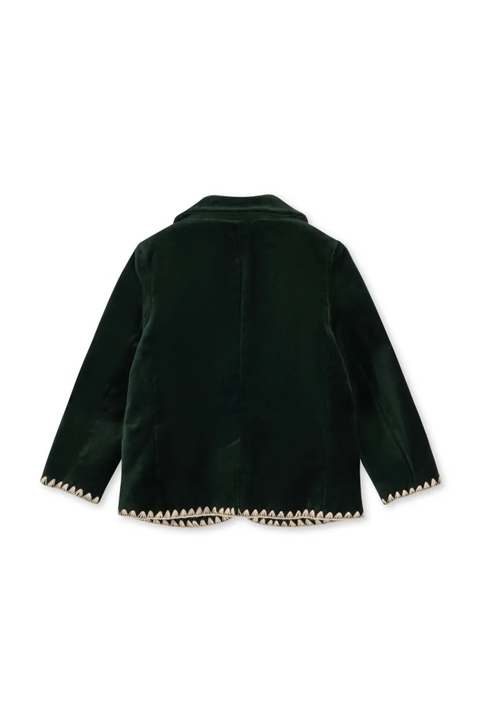 Dečki Otroški žametni suknjič Konges Sløjd ROCKY BLAZER KS104412.9BYA zelena