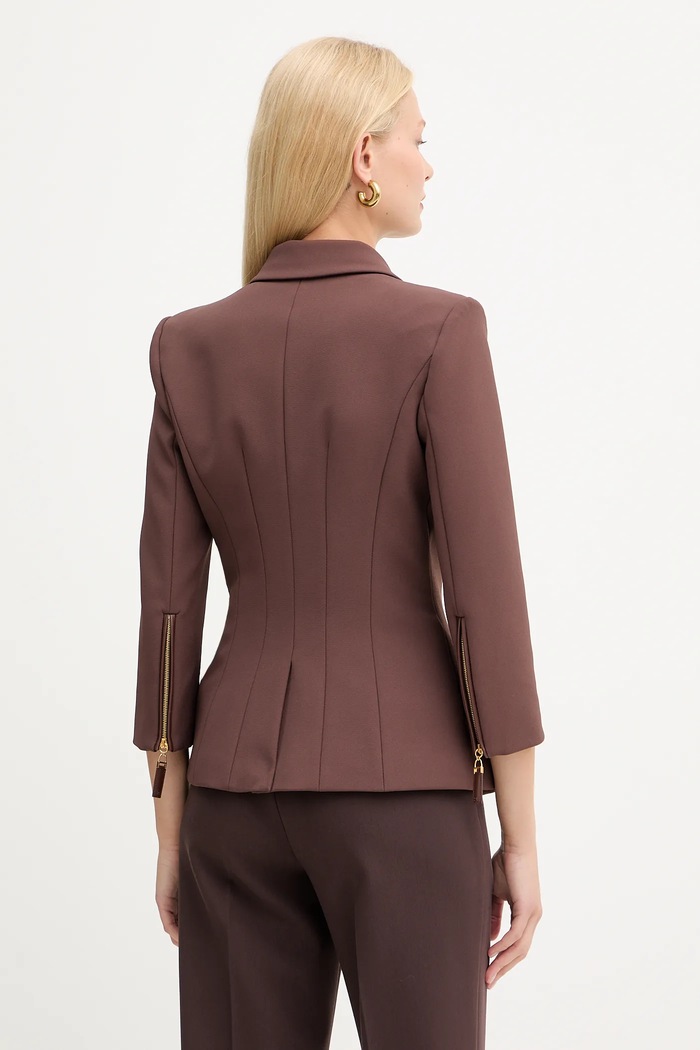 Îmbrăcăminte Elisabetta Franchi sacou GI17456E2 maro