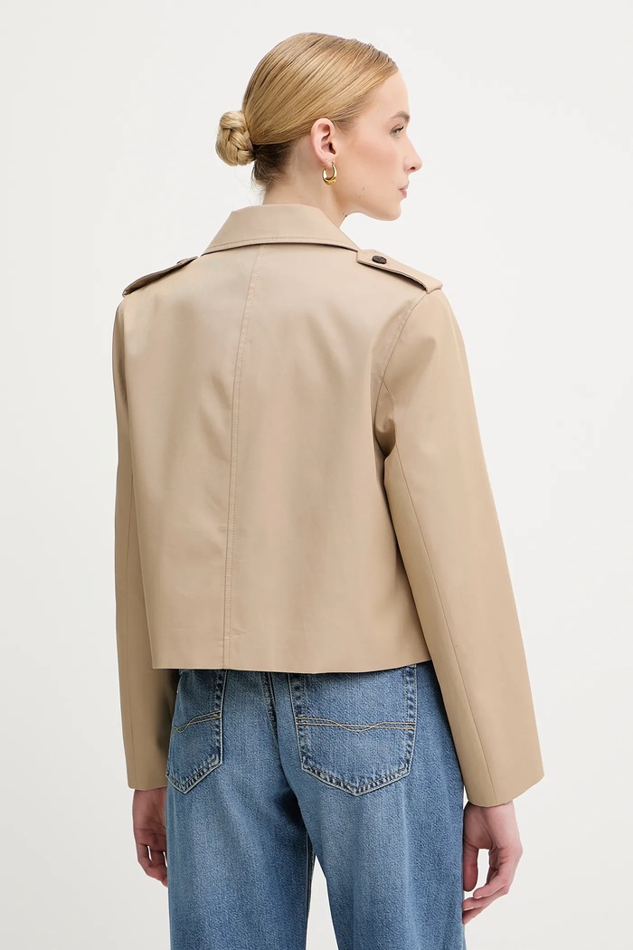 Îmbrăcăminte Tommy Hilfiger jachetă de bumbac WW0WW47164 bej