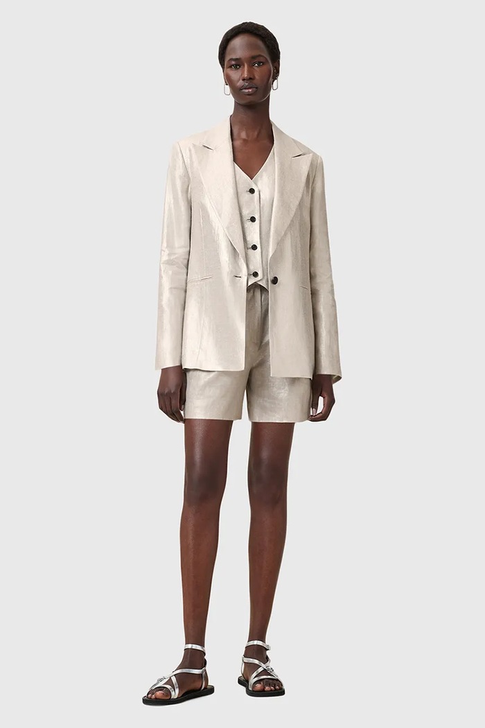 Ľanové sako AllSaints AVERIE W067QC