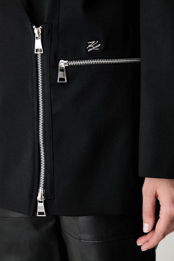 Karl Lagerfeld sacou pentru femei cu lână A3W14044 negru