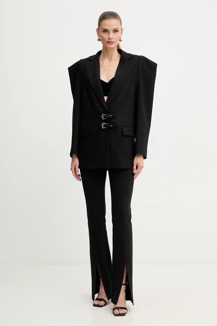 Bunda s prímesou vlny Versace Jeans Couture 79HAQ705.N0542 čierna AW25