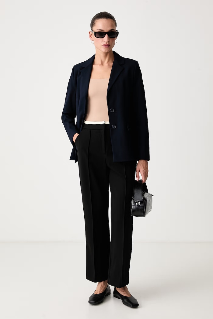 United Colors of Benetton Giacca monopetto da donna 2L4HDW02W blu navy AW25
