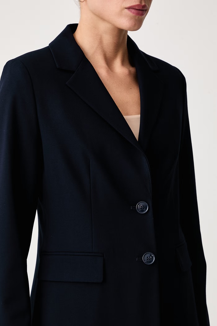 Giacca monopetto da donna United Colors of Benetton 2L4HDW02W blu navy