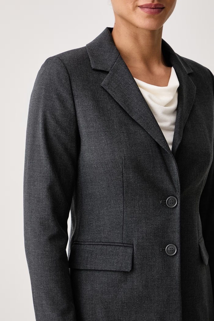 Giacca monopetto da donna United Colors of Benetton 2L4HDW02W grigio