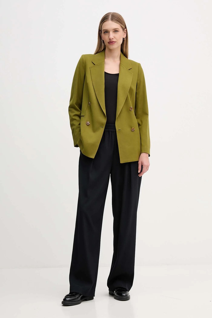 Blazer s příměsí vlny United Colors of Benetton 2YVXDW03A zelená AW25