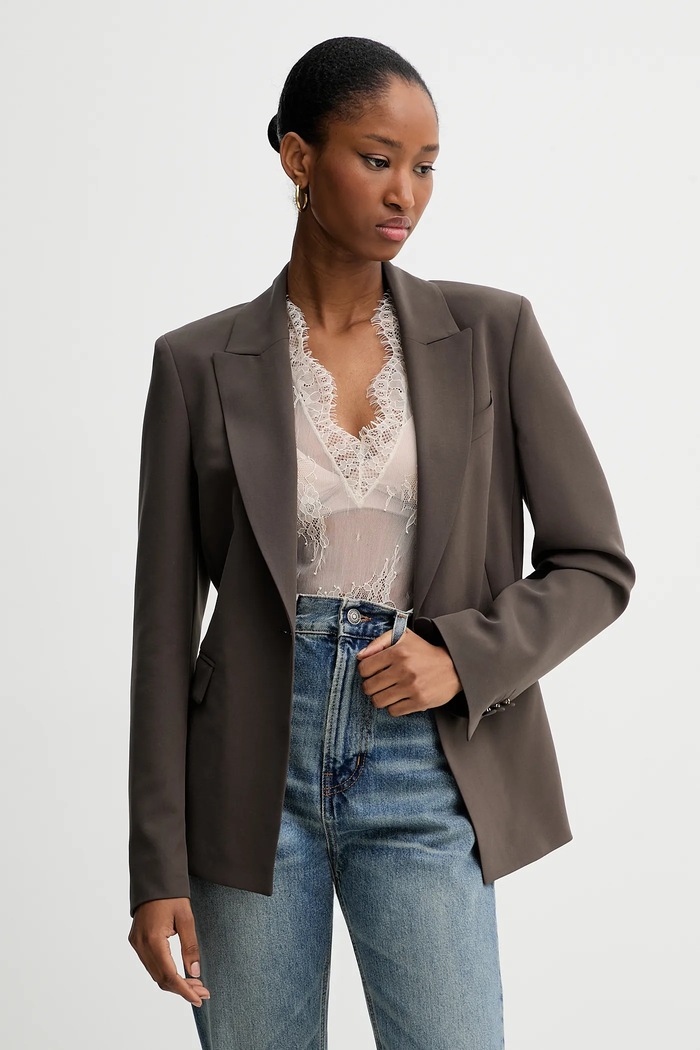 Σακάκι και μπλούζα Blugirl Blumarine ύφασμα καφέ RF5285.T5771