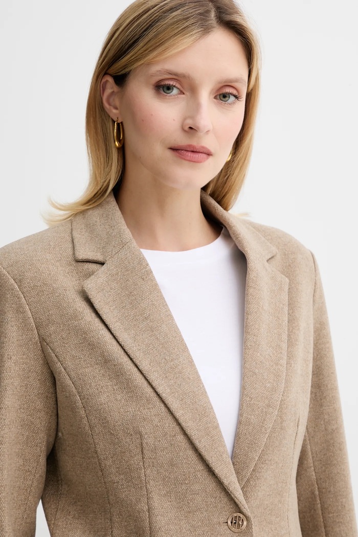 Blazer s příměsí vlny Fracomina béžová FR25WJ2008W80501