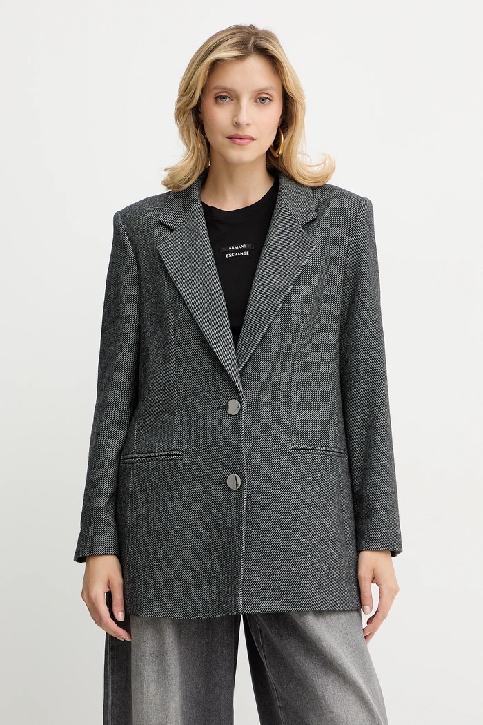 Armani Exchange Jachetă cu lână gri XW000693.AF16146