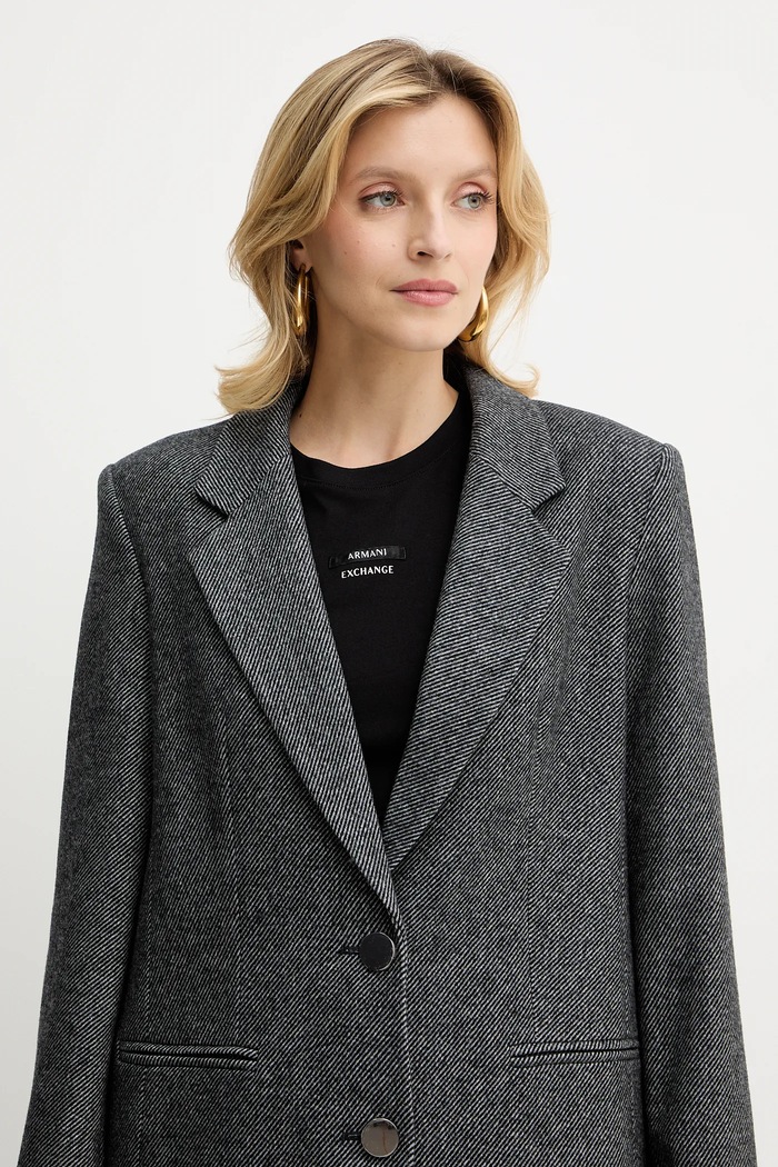 Jachetă cu lână Armani Exchange XW000693.AF16146 gri