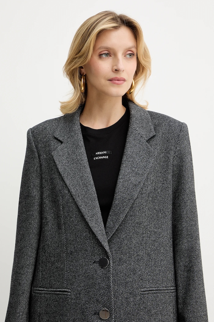 Jachetă cu lână Armani Exchange XW000693.AF16146 gri
