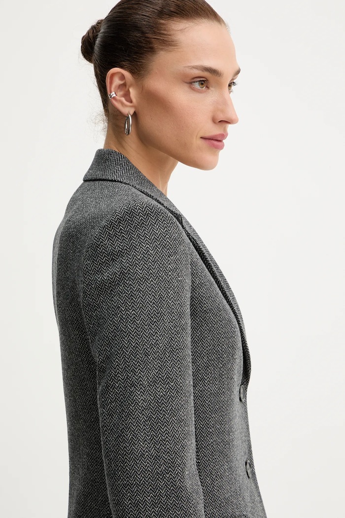 Jachetă cu lână DILLY Weekend Max Mara 2525916022600 gri