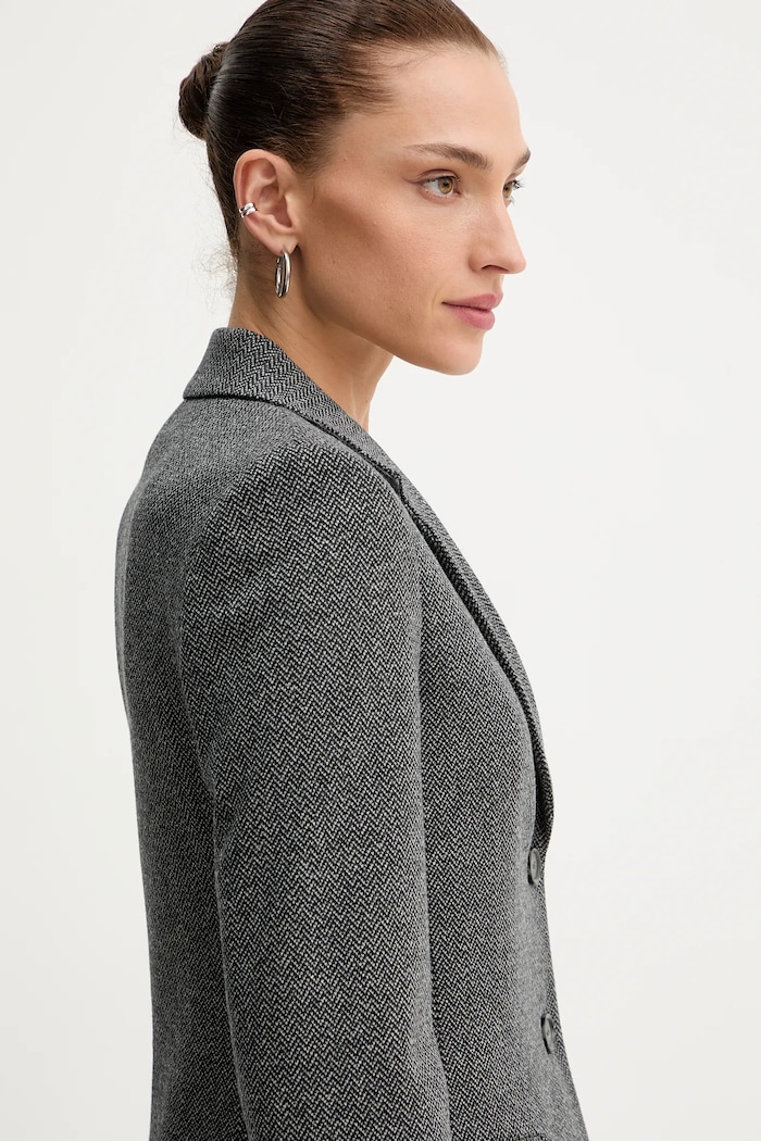 Jachetă cu lână DILLY Weekend Max Mara 2525916022600 gri