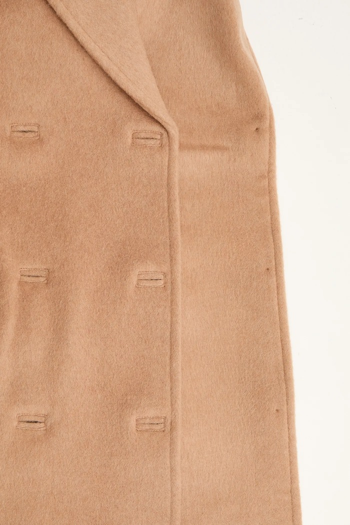 GANNI płaszcz z dodatkiem wełny Double Faced Wool Doublebreatsed Blazer W0876