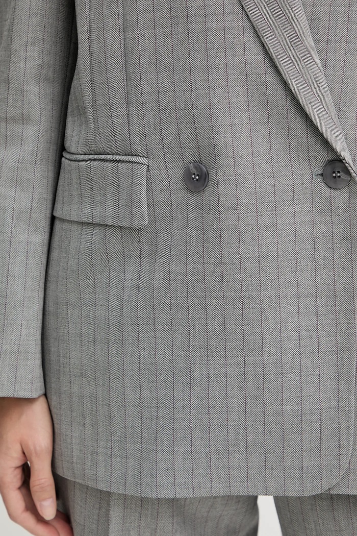 Twinset marynarka z domieszką wełny 252TP2630 szary