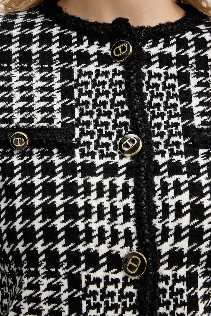 Bunda s prímesou vlny Twinset 252TT3040 biela