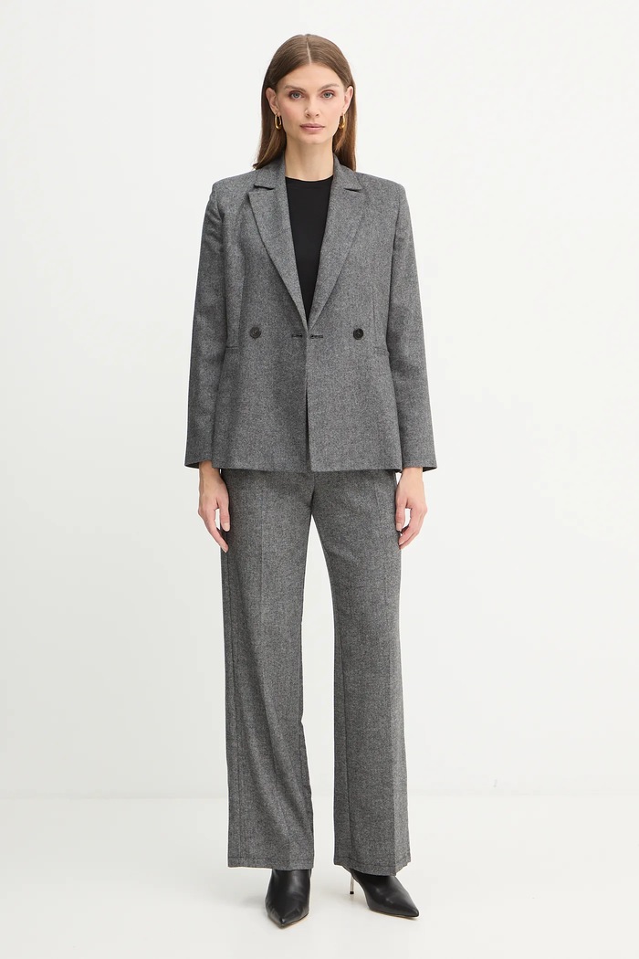 Marella marynarka z dodatkiem wełny Emme by Marella 2525046082200 szary AW25