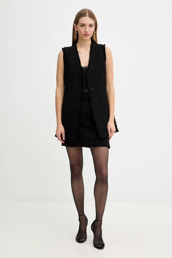 Жилетка с примесью шерсти BOSS Jokilana 50549128 чёрный AW25