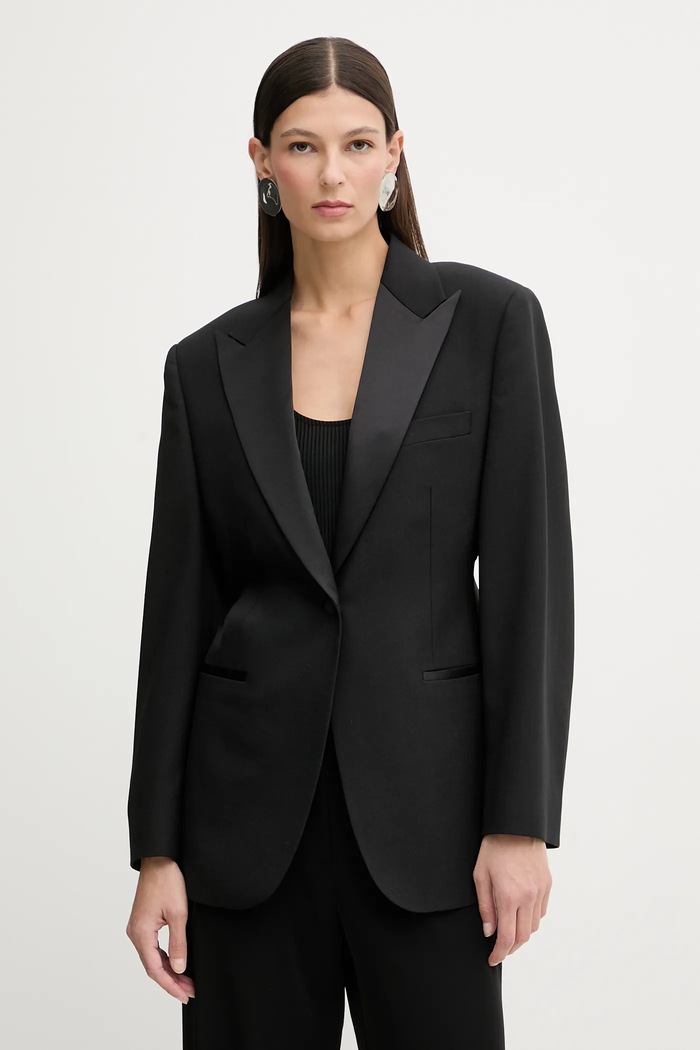 Filippa K jachetă cu lână cu captuseala negru 32084.FK