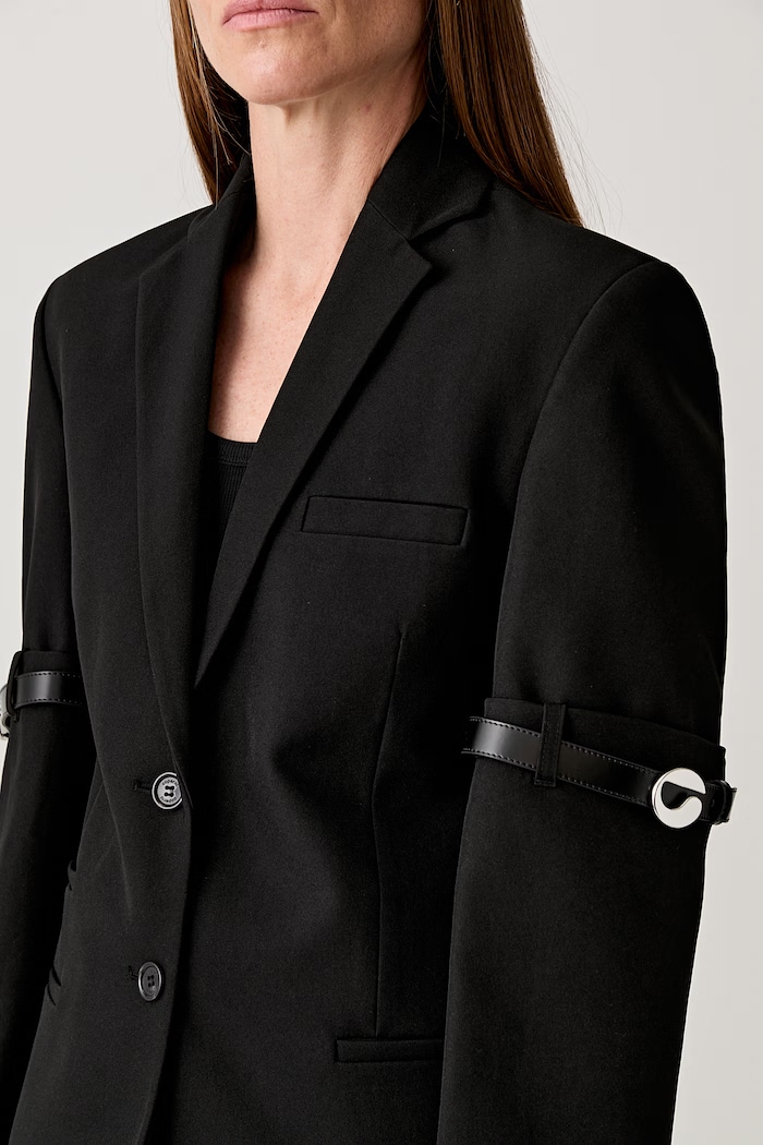 Coperni Logo Belted single-breasted suit jacket Women's black COPV37F3004
