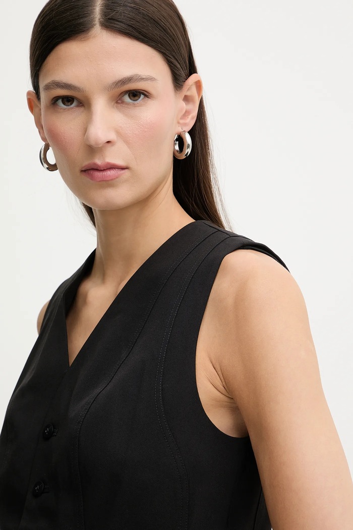 Жилет з домішкою вовни G-Star 0 Waistcoat top чорний D27756.E068