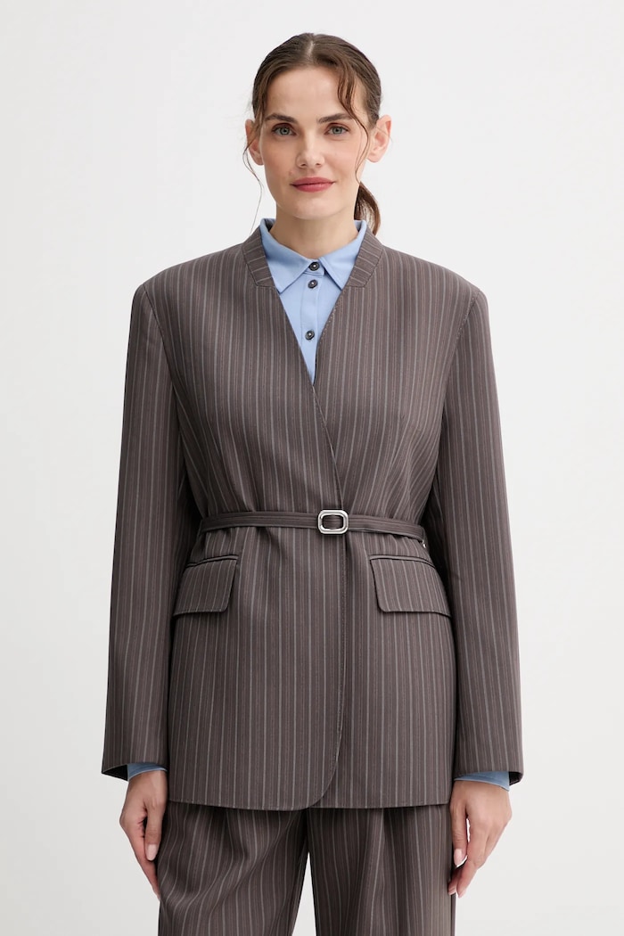 ISABELLE BLANCHE gyapjú kabát szövet barna IS25FW.J043.T003